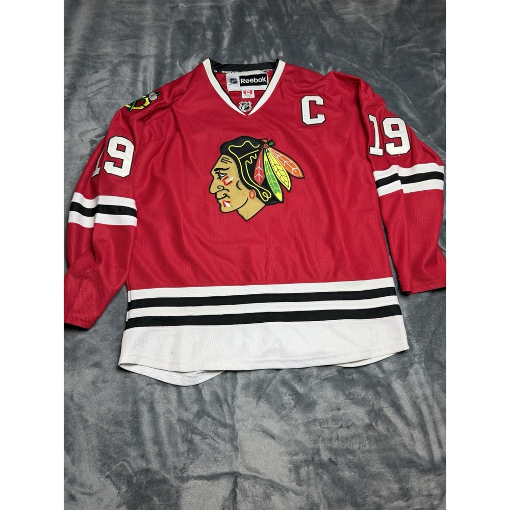 Jonathan Toews Reebok CCM Jersey Sz 54 Chicago Blackhawks Captain Patch